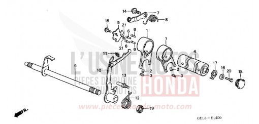 BARILLET DE SELECTION XR50R2 de 2002